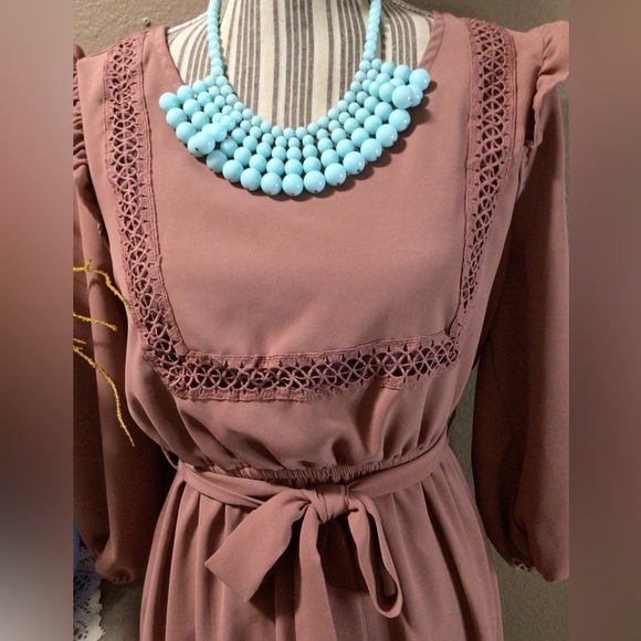 POLAGRAM Pink BLUSH DRESS - Picture 2 of 7